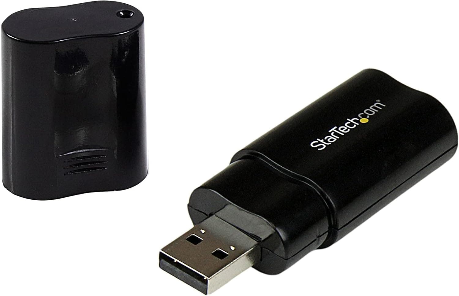 StarTech.com USB Sound Card - 3.5mm Audio Adapter - External Sound Card - Black (ICUSBAUDIOB)