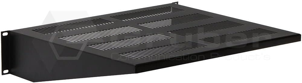 RackSonic 2U Rack Mount 19" Vented Cantilever Shelf Satin Back