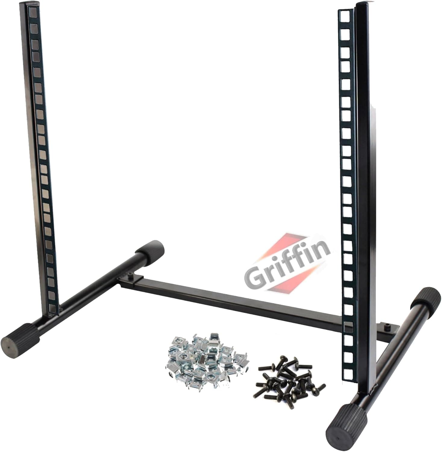 GRIFFIN Rack Mount Stand 10U (Studio-ZPRO Steel Series) - Music Recording Audio Equipment Sound Mixer Standing Case & 20 Screws