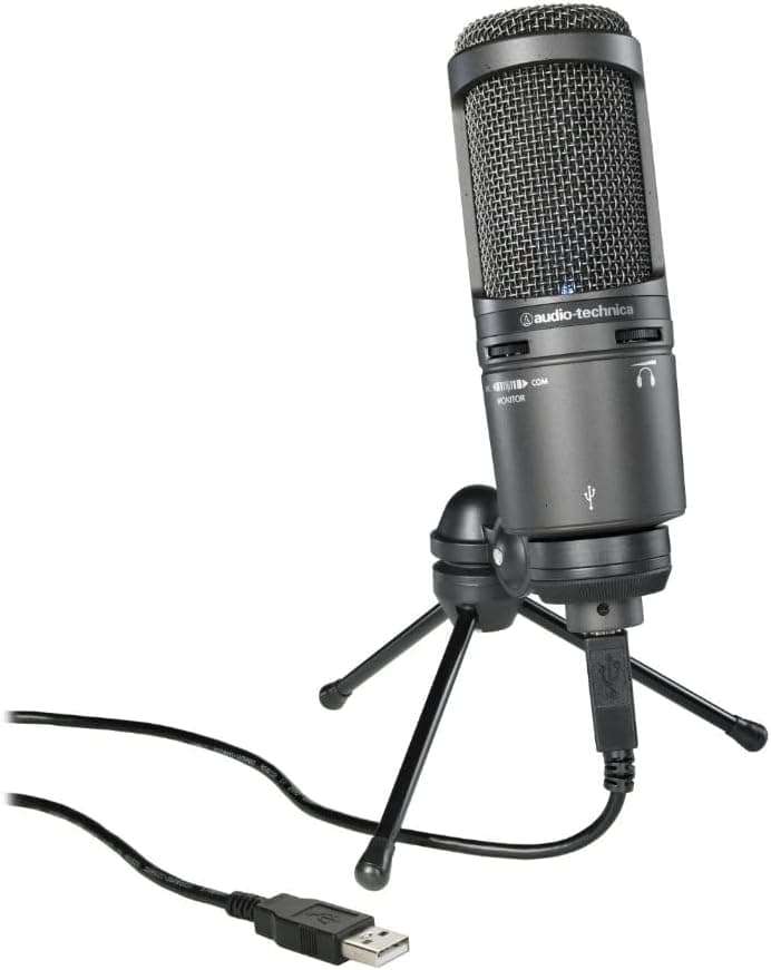 Audio-Technica AT2020USB+ Cardioid Condenser USB Microphone with Headphone Jack