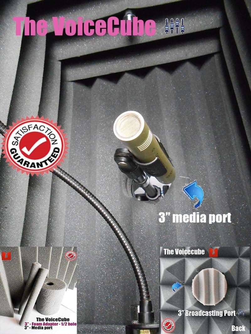 The Voicecube Ultra Pro Portable Vocal Booth with 5 inch Thick Walls