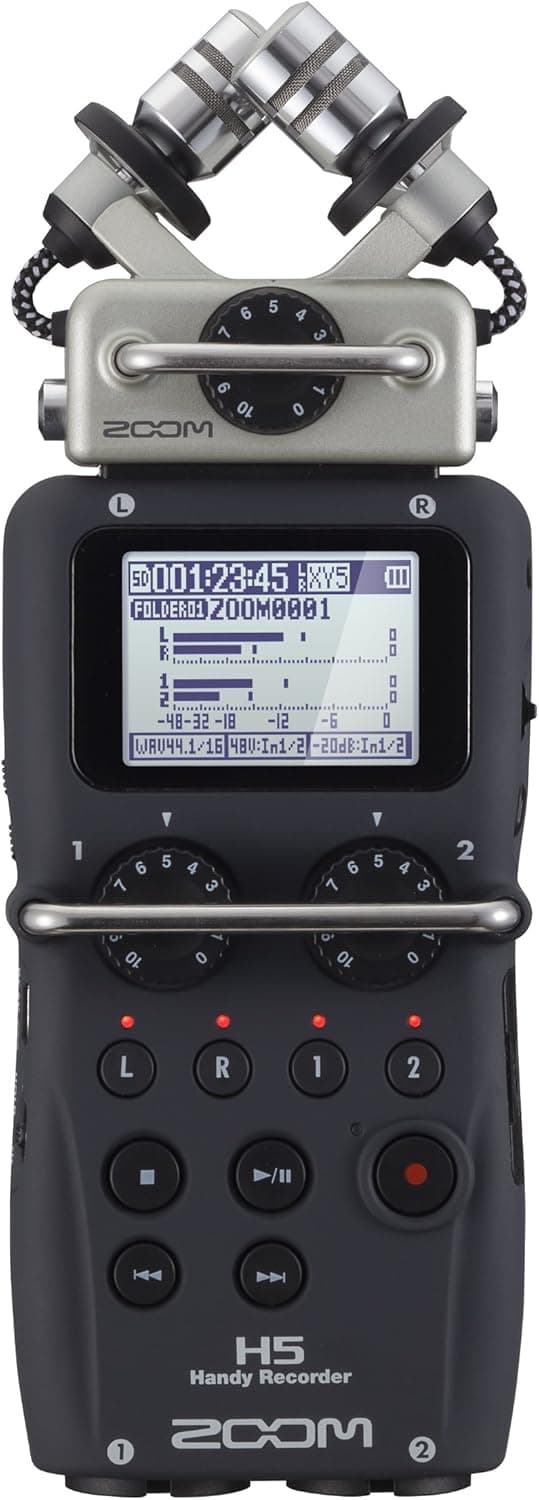 Zoom H5 4-Track Portable Recorder with Stereo Mics and 2 XLR/TRS Inputs