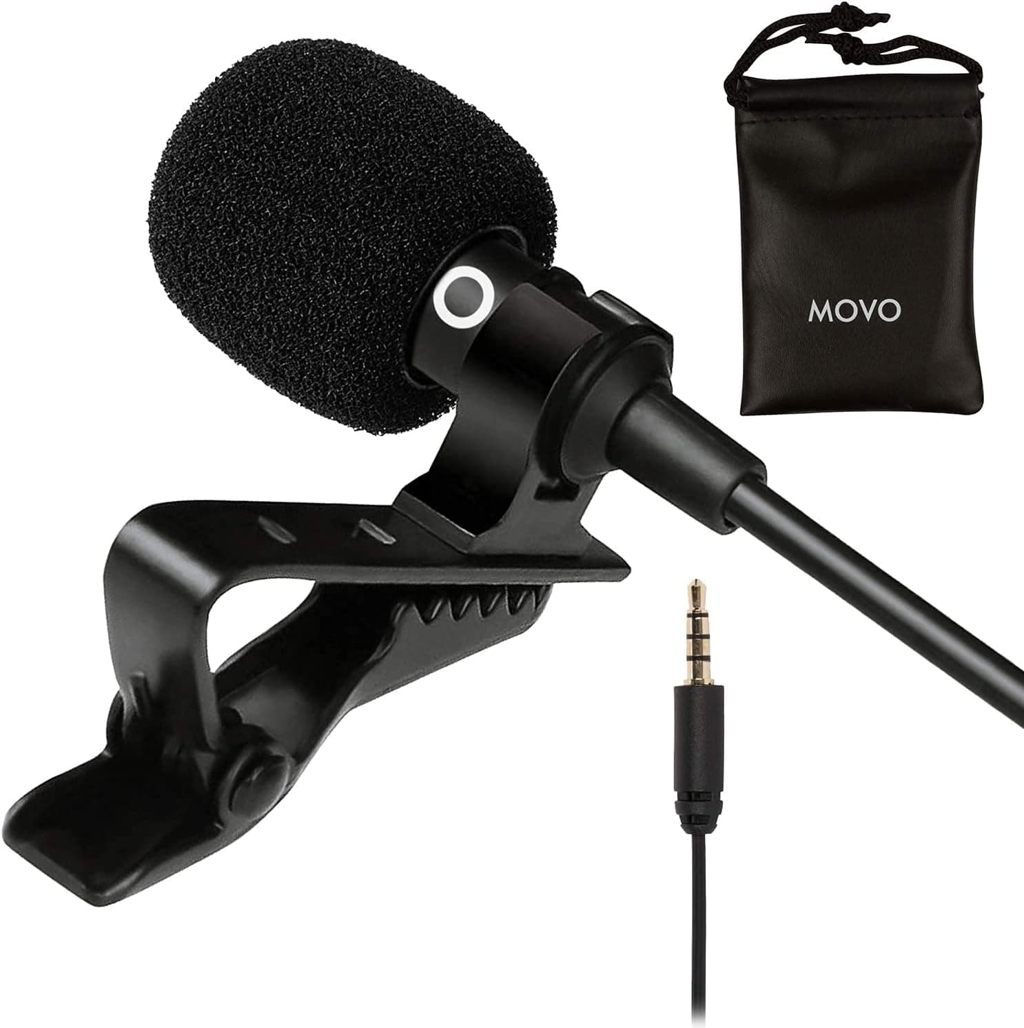 Movo PM10 Lavalier Lapel Microphone for iPhone, iPad, Android and Smartphones