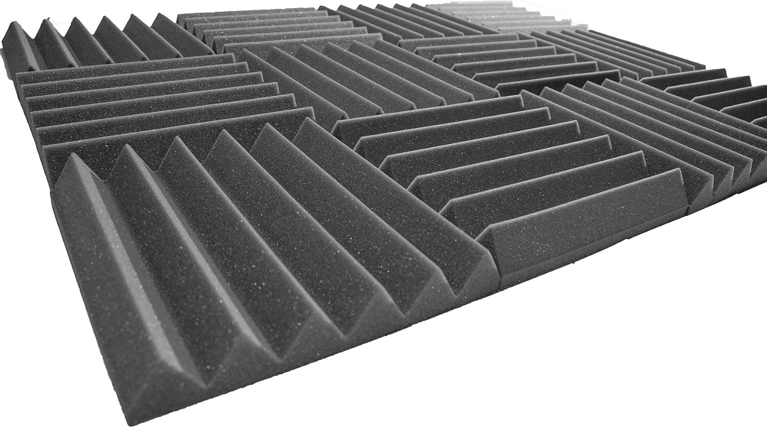 Pro Studio Acoustics Charcoal 12x12x2 Acoustic Wedge Foam Soundproofing Tiles 12 Pack