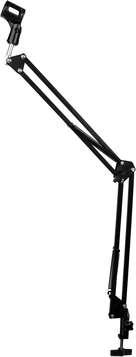 Dragonpad USA Microphone Scissor Boom Arm with Desk Mount Black Frame