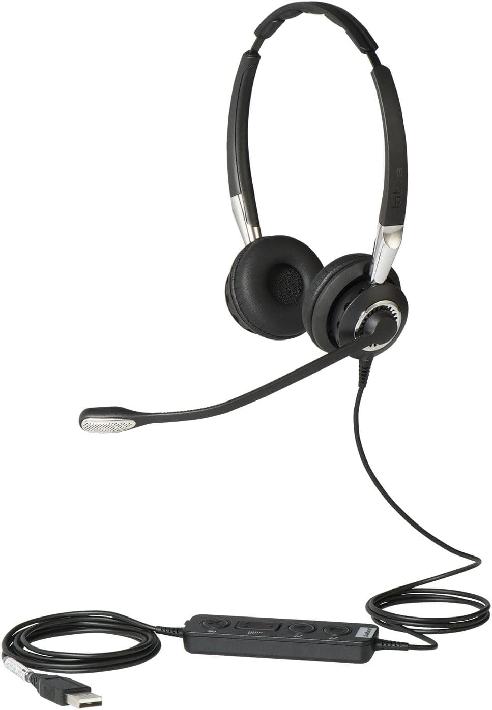 Jabra 2400 II USB Duo CC Wired Call Center Headset for Softphone with Noise Cancelling Microphone