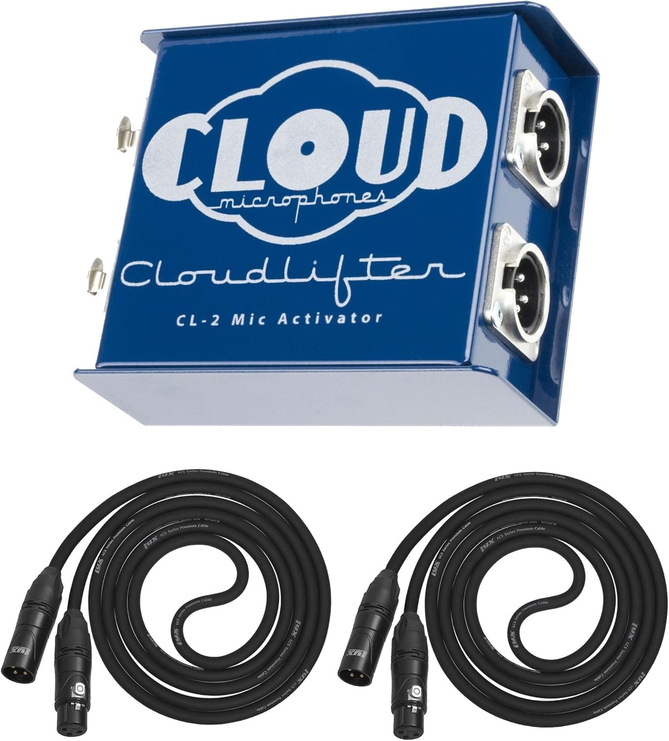 Cloud Microphones CL-2 Cloudlifter 2-channel Dual-Mono Mic Activator with 2 XLR Cables
