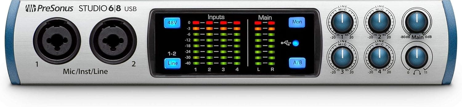 PreSonus Studio 68 Audio Interface with 4 Mic Pres and 4 Line Outs