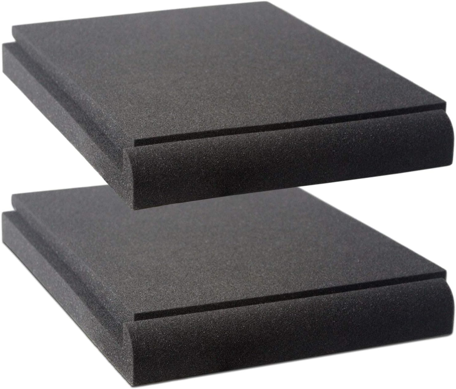 Studio Monitor Isolation Pads - Suitable for 6.5"- 8" inch Speakers - Large Isolation Pads Fit Most Desktops - High-Density Acoustic Isolation Foam - Angled Speaker Foam Stand - 2 Speaker Pads (VocalBeat)