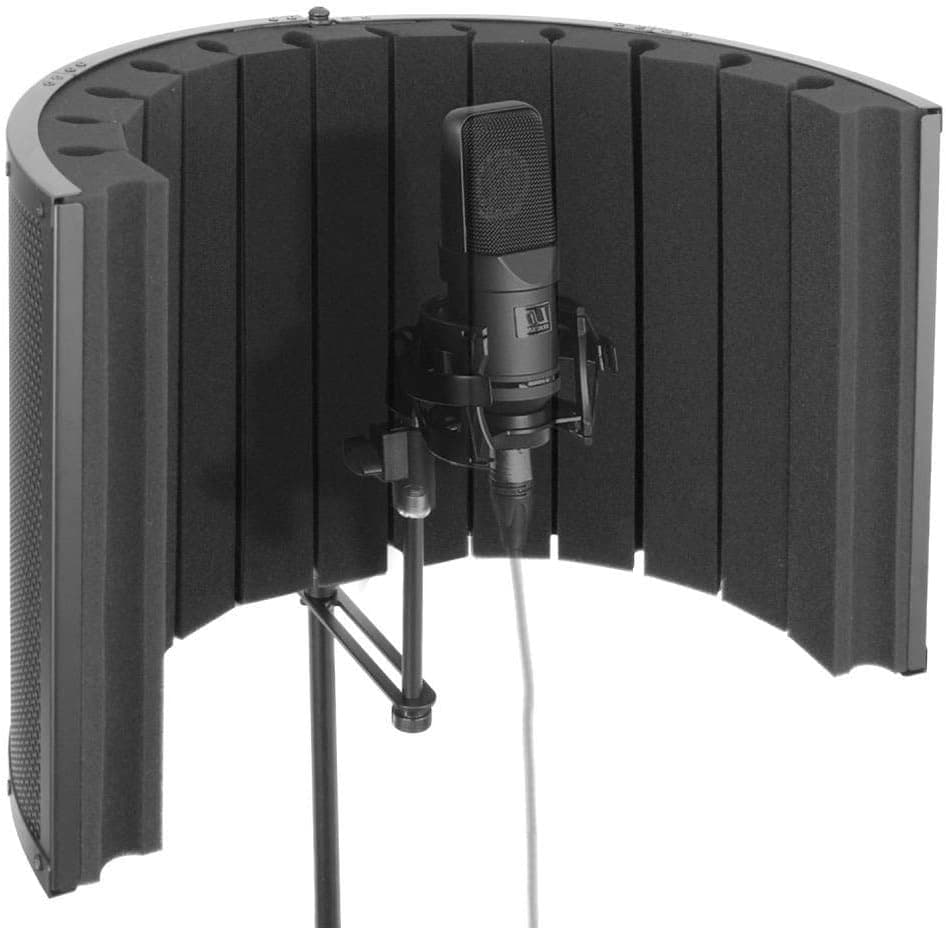 PyleUsa Mini Portable Vocal Recording Booth PSMRS09 Black