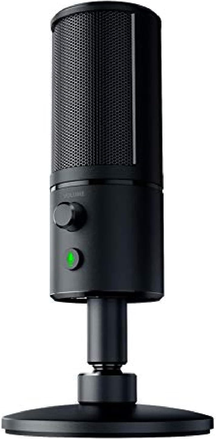 Razer Seiren X USB Streaming Microphone: Professional Grade - Built-in Shock Mount - Supercardioid Pick-Up Pattern - Classic Black