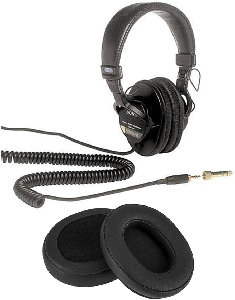 Sony MDR-7506 Professional Folding Headphones with Deep Leather Earpads