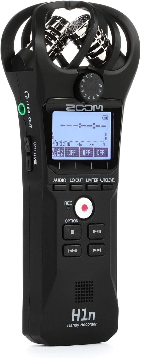 Zoom H1n Portable Recorder with Onboard Stereo Microphones