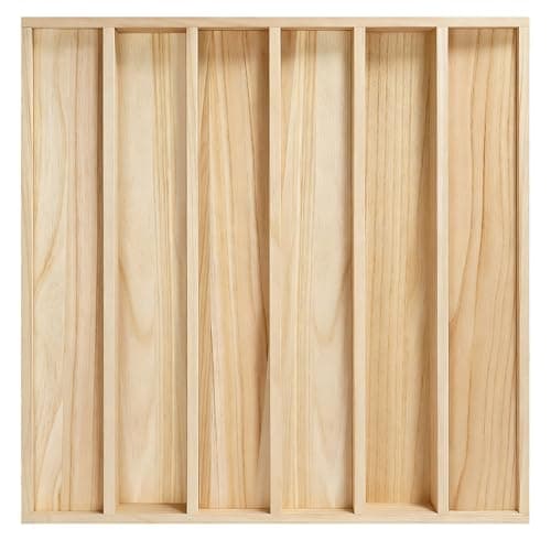 BXI Wood Sound Diffuser - 24 X 24 X 2.8 Inches Thick Acoustic Diffusion Panels Add Listening Room Musical Liveliness, Quadratic Residue Diffusor for Wall and Ceiling Acoustical Treatment (1D)