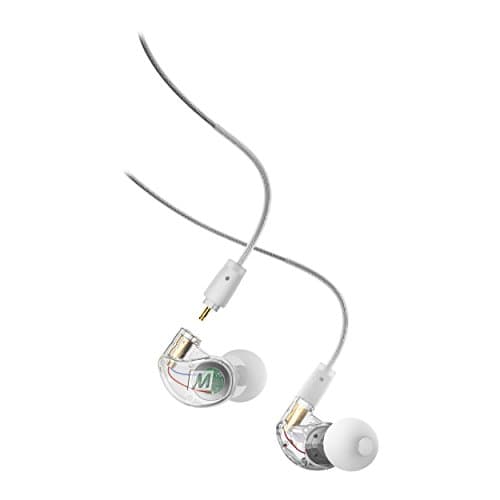 MEE audio M6 PRO 2nd Generation Universal-Fit Noise-Isolating Musicians’ in-Ear Monitors with Detachable Cables (Clear)