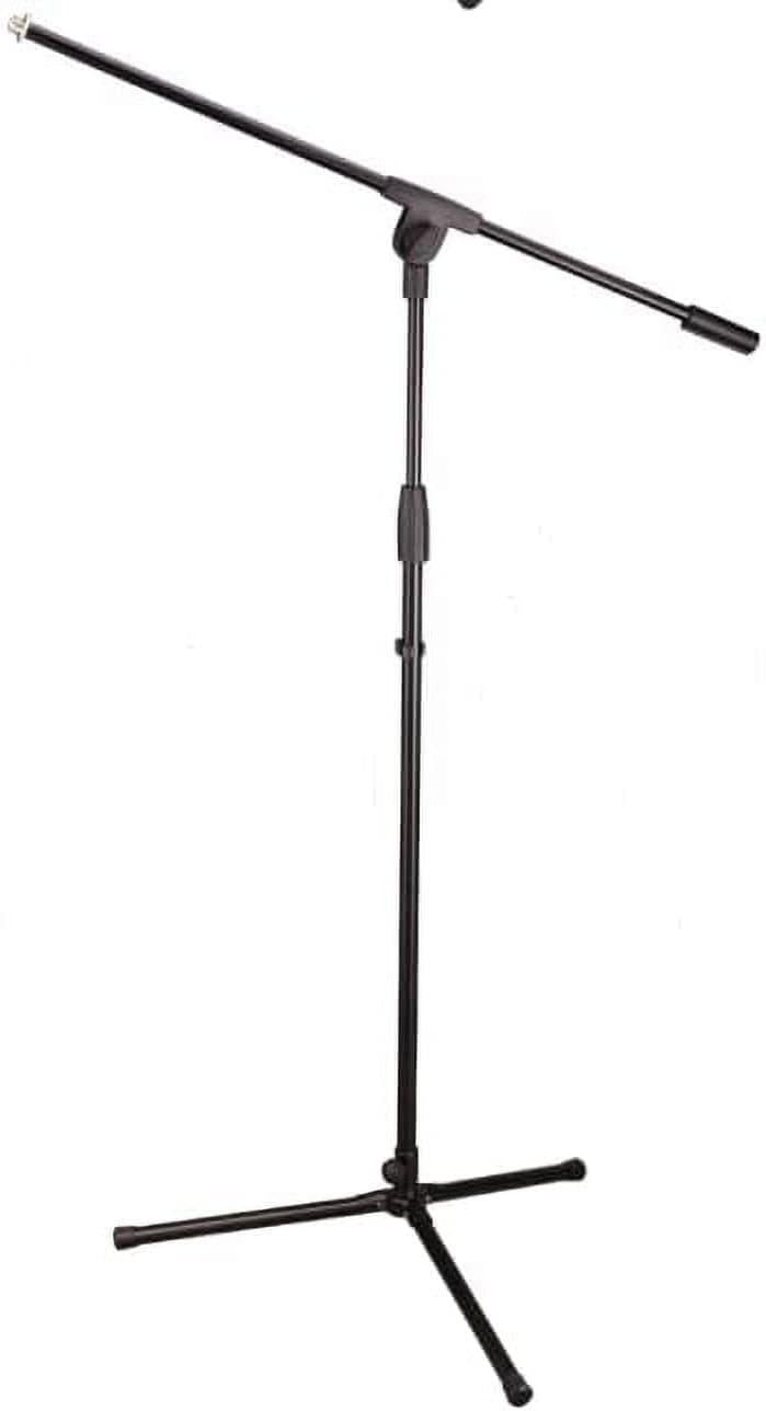 Tripod Boom Microphone Adjustable Floor Stand Black