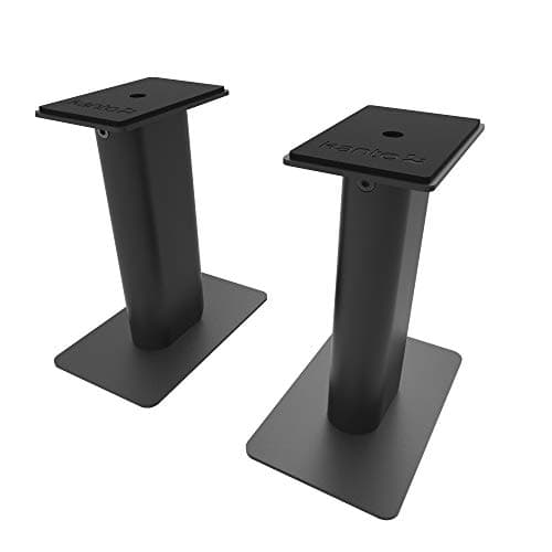 Kanto SP9 Rising Desktop Speaker Stands for Small/Medium Bookshelf Speakers & Compact/Mid-Size 2”-4” Studio Monitors | 8.3" Tall | Black | Pair