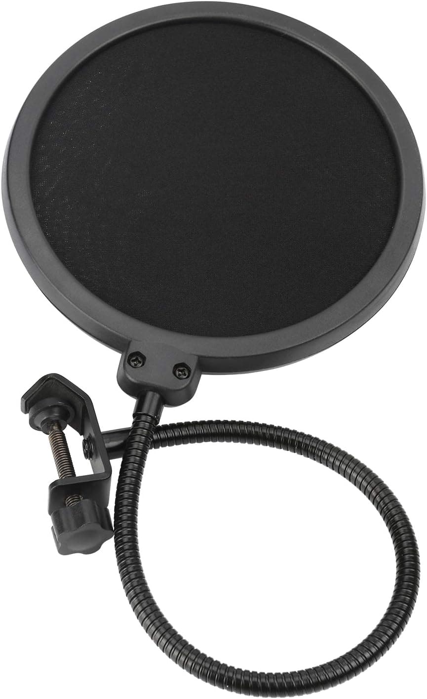 Pop Filter Studio Double Round Shape Microphone Screen Double Layer Sound Shield
