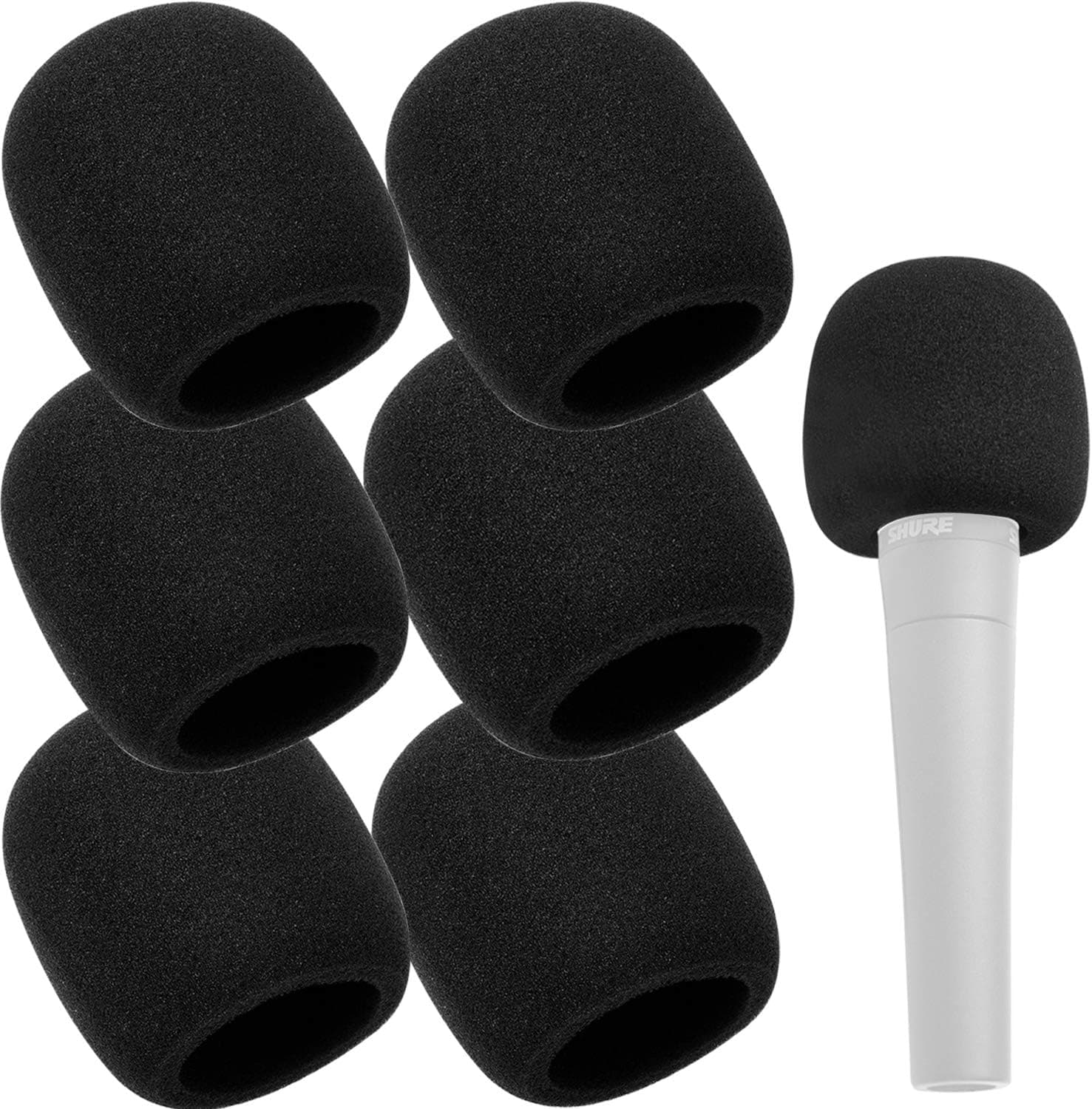 CDBOVID 6 Pack Microphone Cover Foam Handheld Mic Windscreen