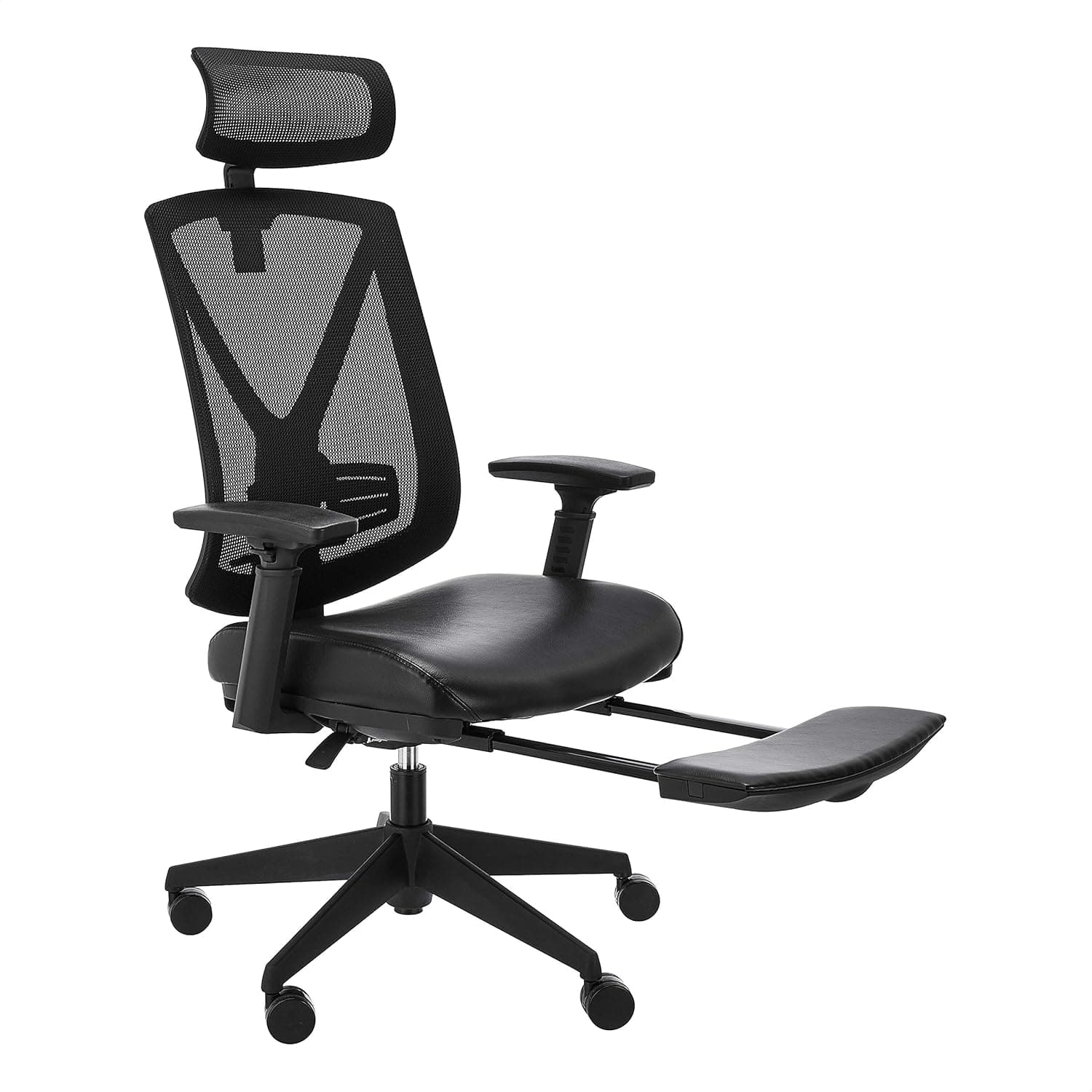 Amazon Basics Ergonomic High-Back Reclining Mesh Office Chair with Adjustable Lumbar Support, Black