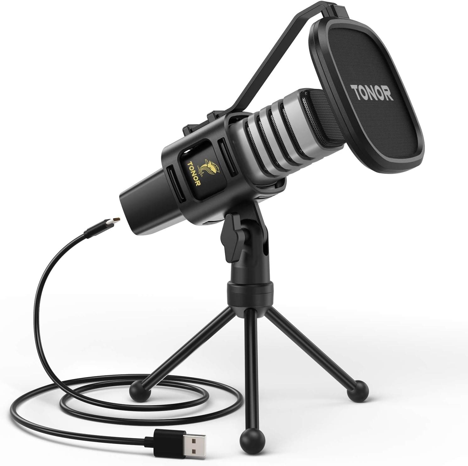 TONOR TC30 USB Cardioid Condenser Computer Microphone with Tripod and Pop Filter