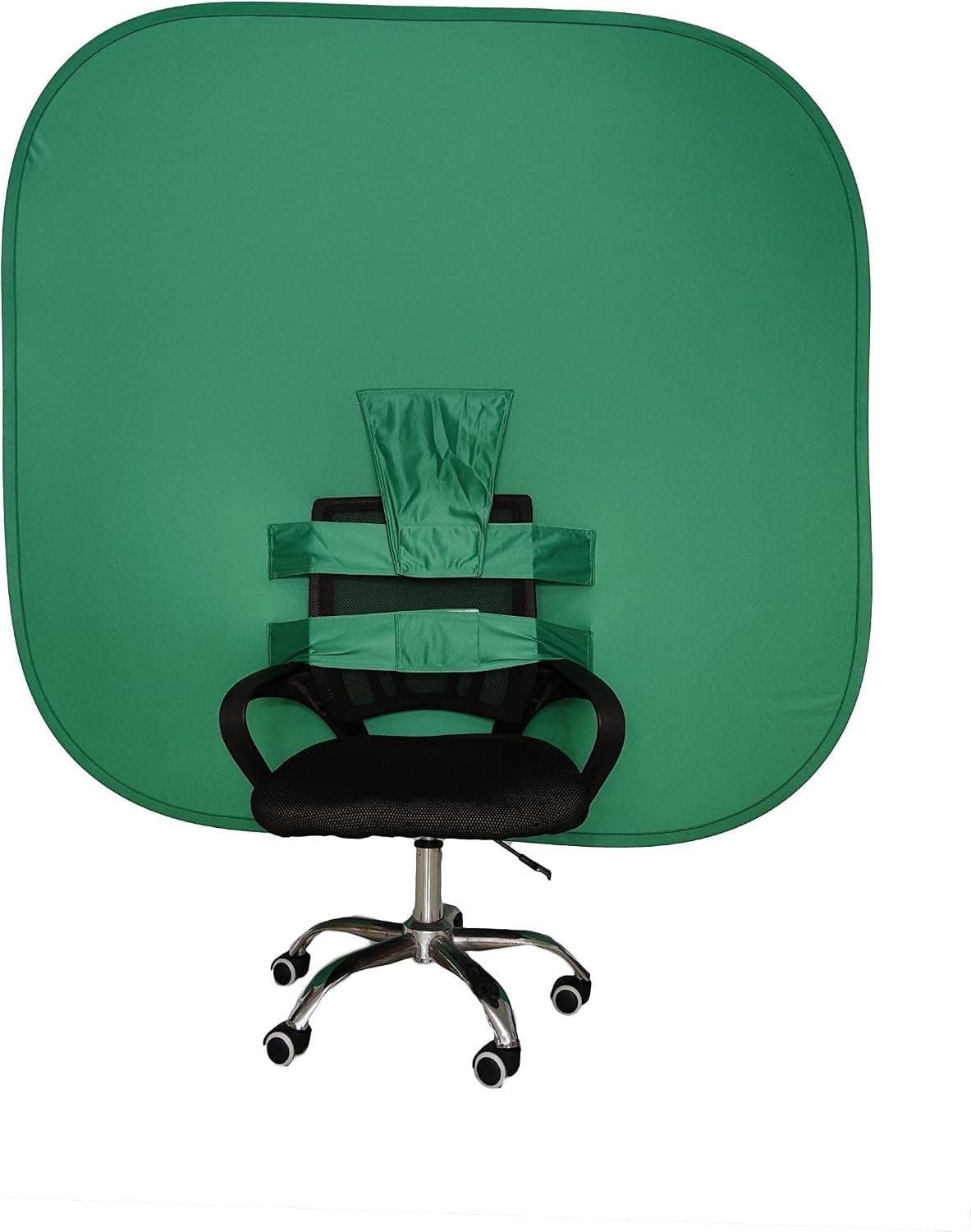 Square-Shaped Collapsible Green Screen Background Backdrop for Chair (Green / 152cm)