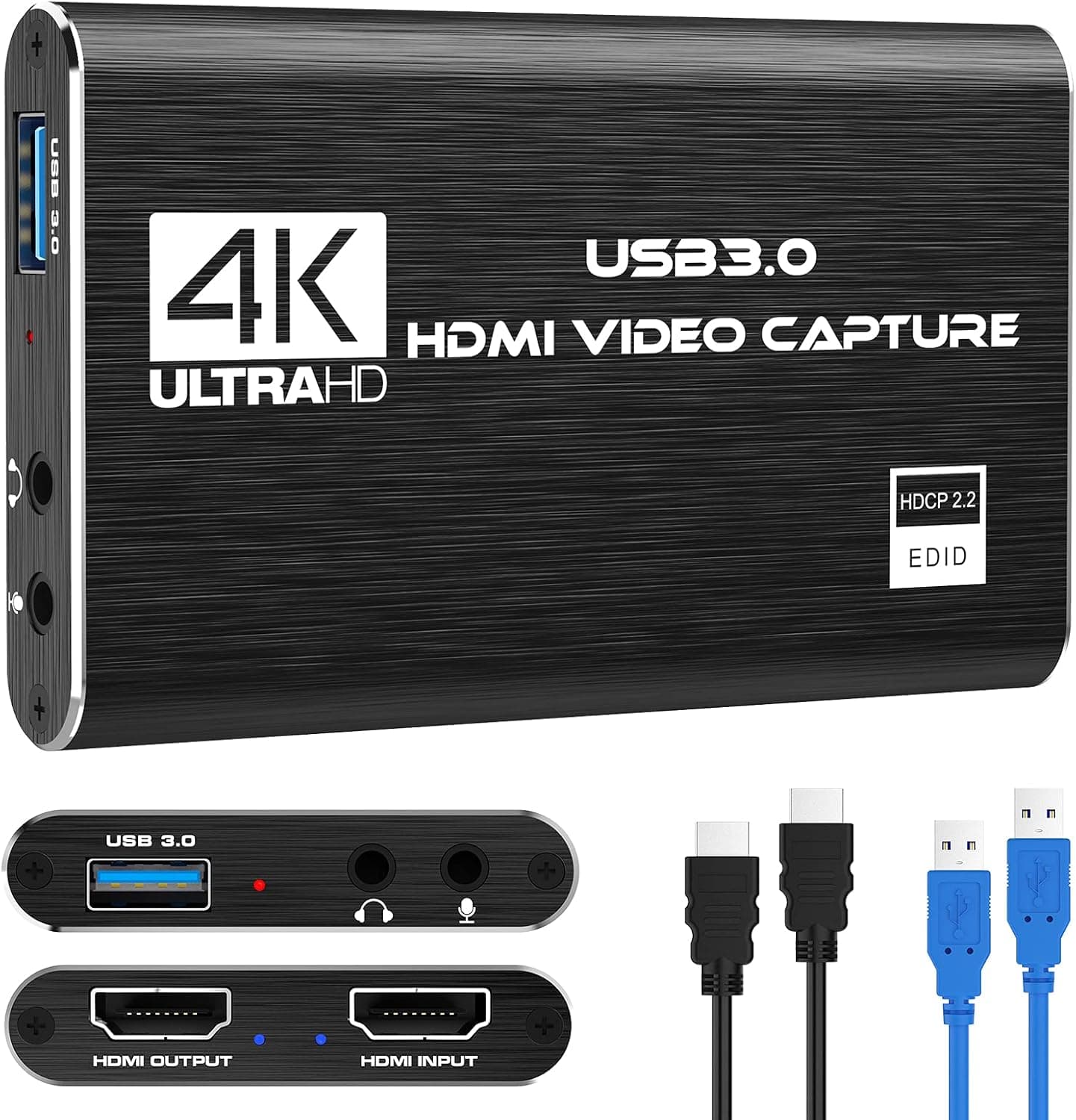 Rybozen 4K HDMI Video Capture Card 1080P 60FPS USB 3.0