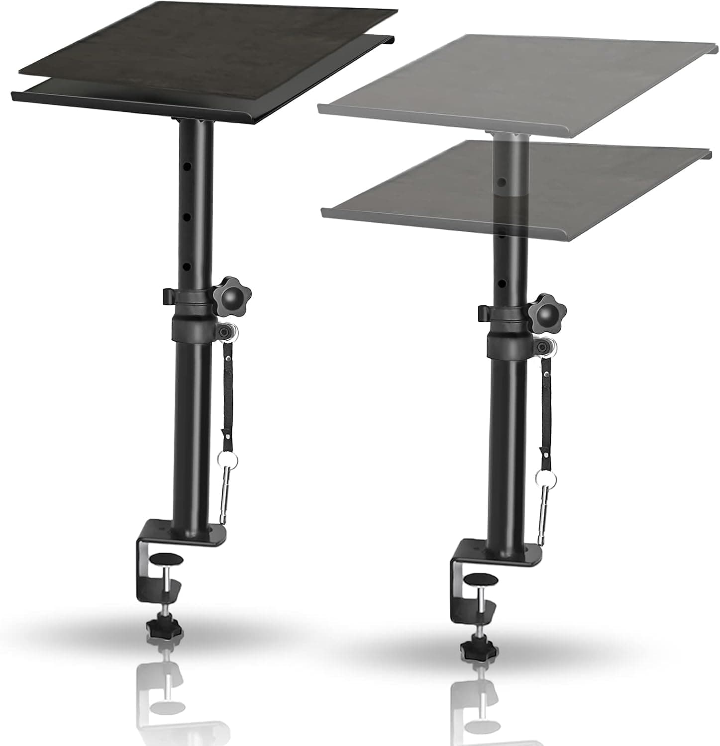 EDS FAM Studio Monitor Speaker Stands Pair, Black Iron, 66 Pounds Load Capacity