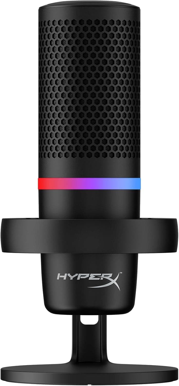 HyperX DuoCast RGB USB Condenser Microphone with Pop Filter and Gain Control