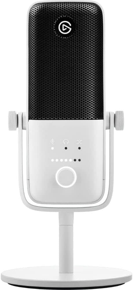 Elgato Wave:3 White USB Condenser Microphone with Clipguard and Tap-to-Mute