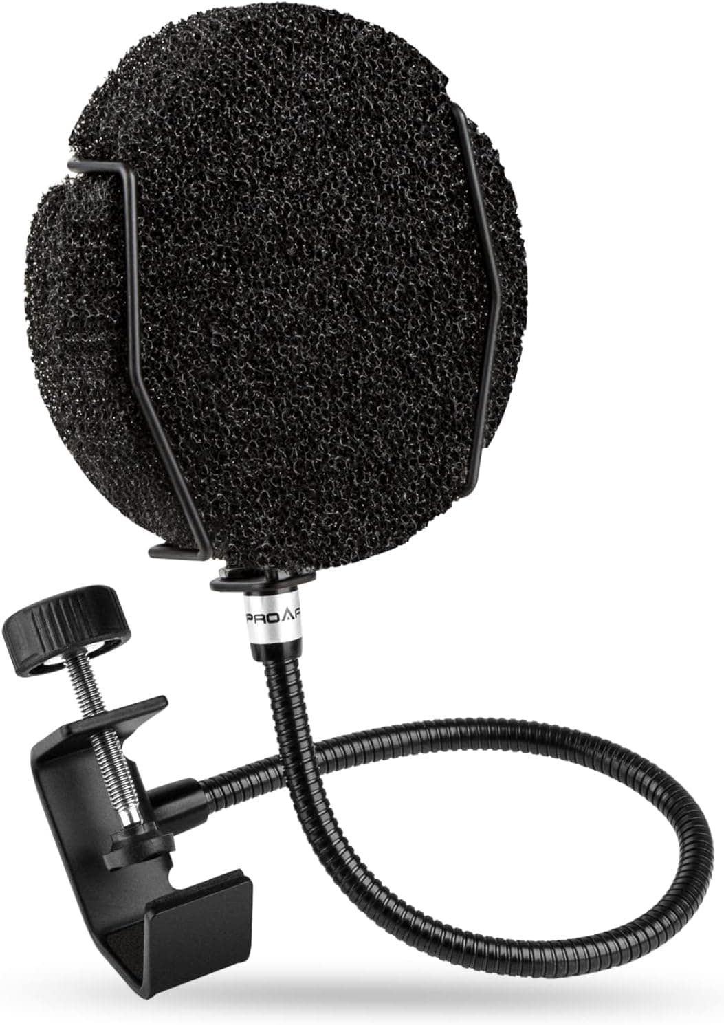 Pop Filter for Microphone Sponge Layered Wind Screen with Flexible 360 Gooseneck