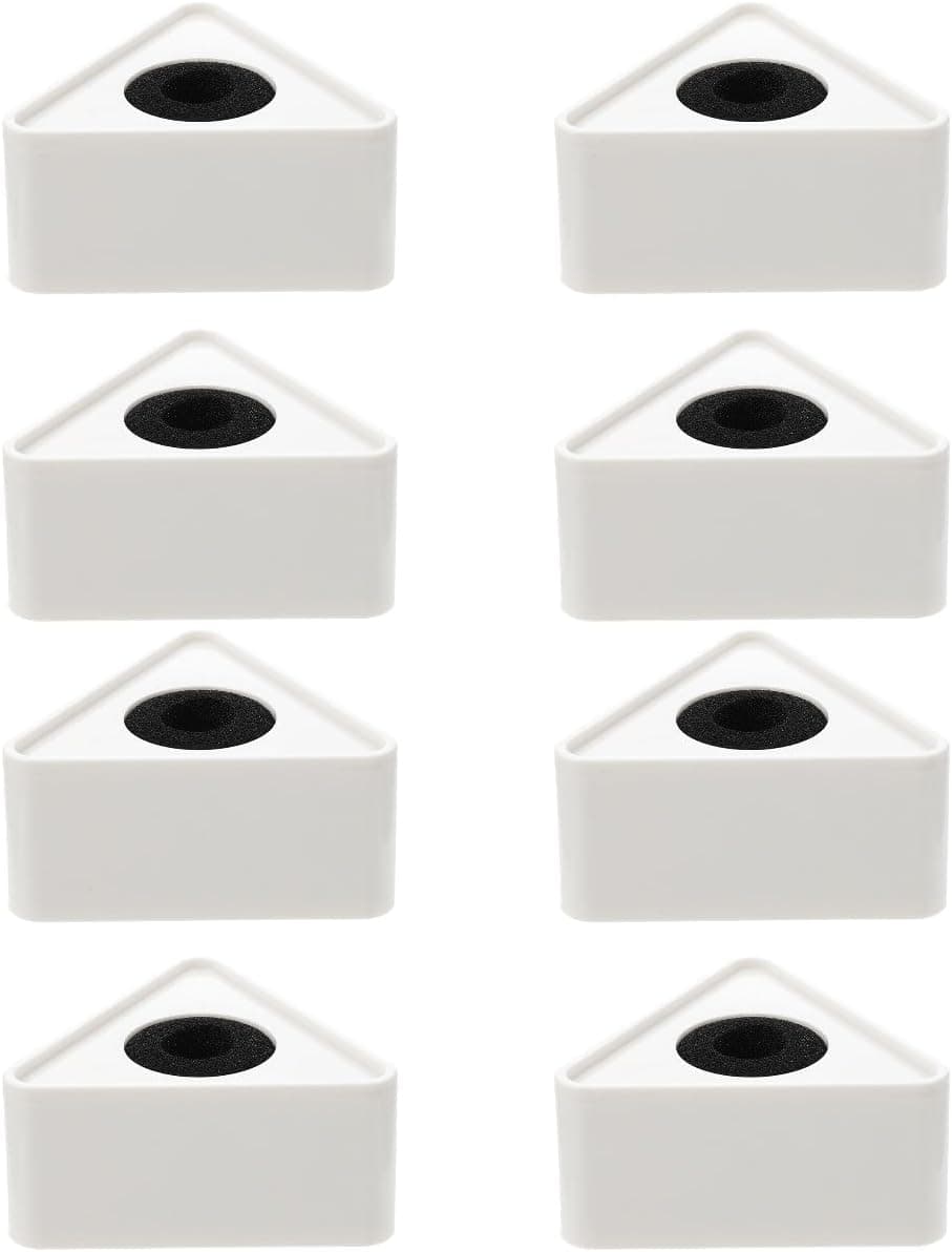 Vaguelly 8 Pcs Microphone Logo Interview Logo Cube Microphone Protector for Reporters Triangle Flag Mic Cube Creative ABS Marks Durable Mic Flag