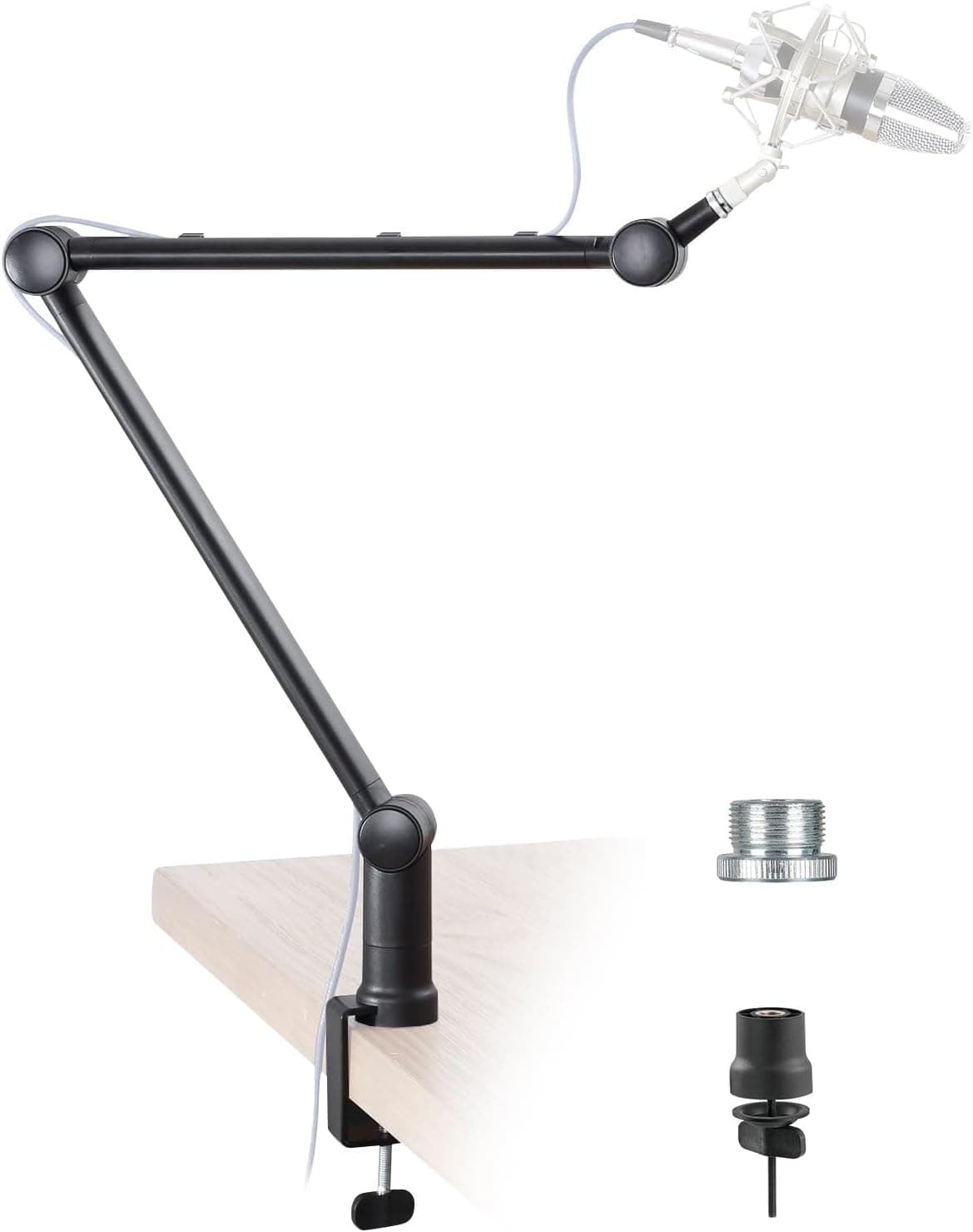 Desky Adjustable Microphone Boom Arm Low Profile Mic Arm Desk Mount