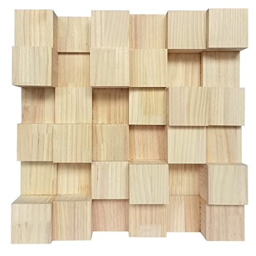 HypSpace Wood Acoustic Sound Diffuser-23.6×23.6×3.2 Inches Acoustic Wall and Ceiling Panel for Music Studio Theater