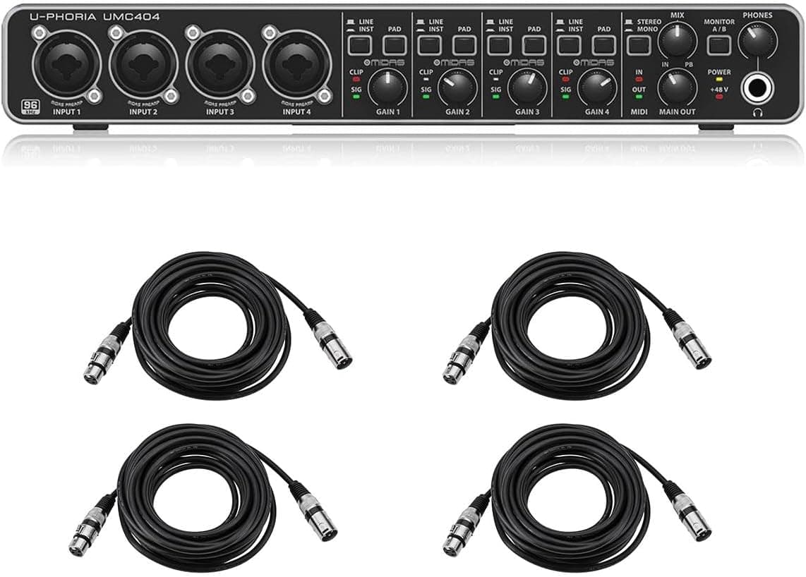 Behringer U-PHORIA UMC404HD USB Audio Interface, Audiophile 4x4