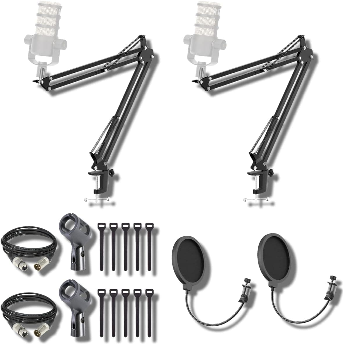 StreamEye BOOMARM1 Boom Arm Mic Stand with Desktop Mount Pair