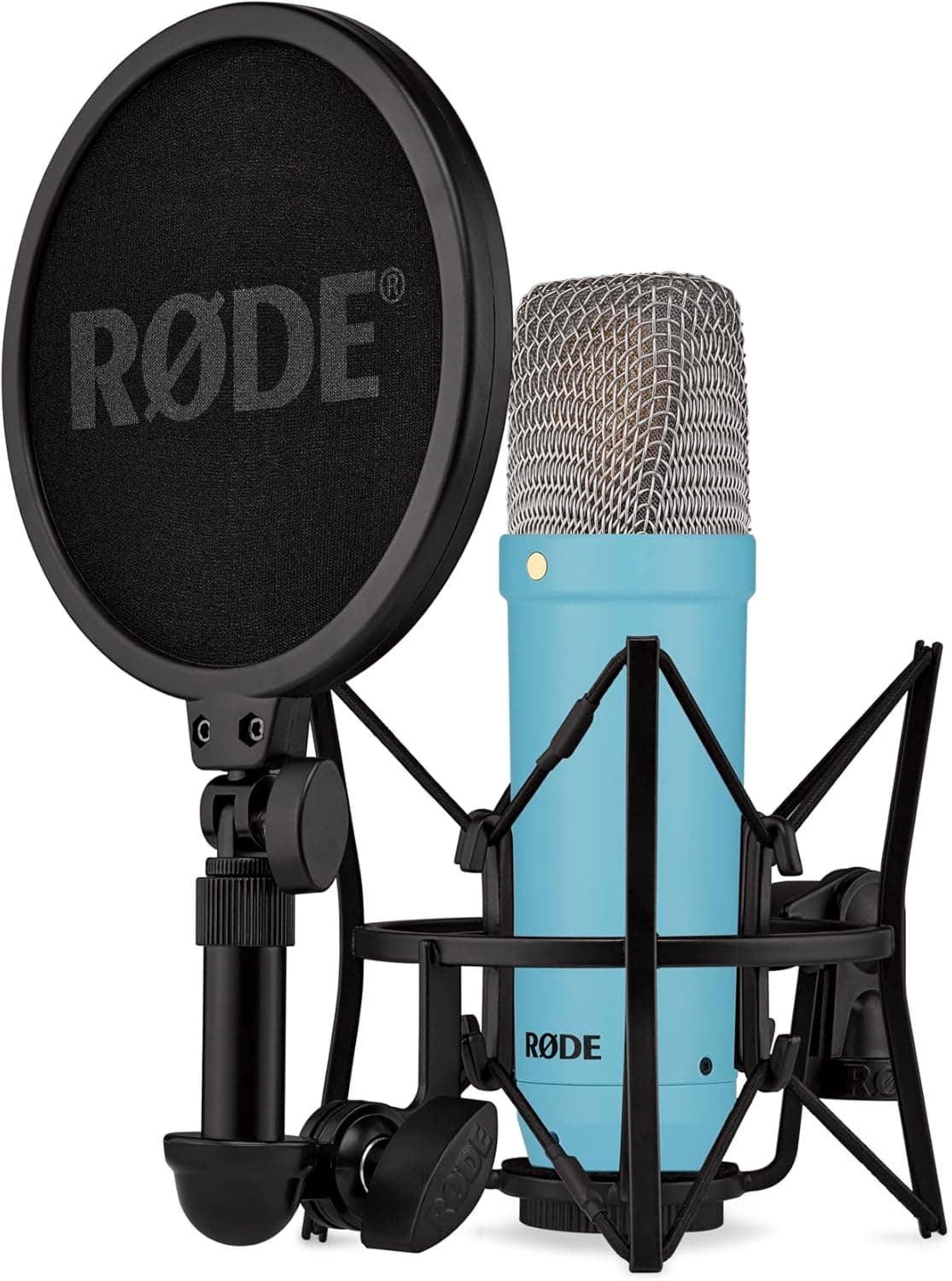 RODE NT1 Signature Series Large-Diaphragm Condenser Microphone with Shock Mount, Blue