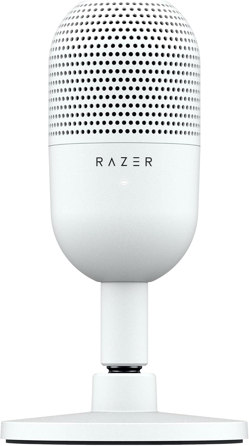 Razer Seiren V3 Mini USB Microphone, Supercardioid, Tap-to-Mute, White