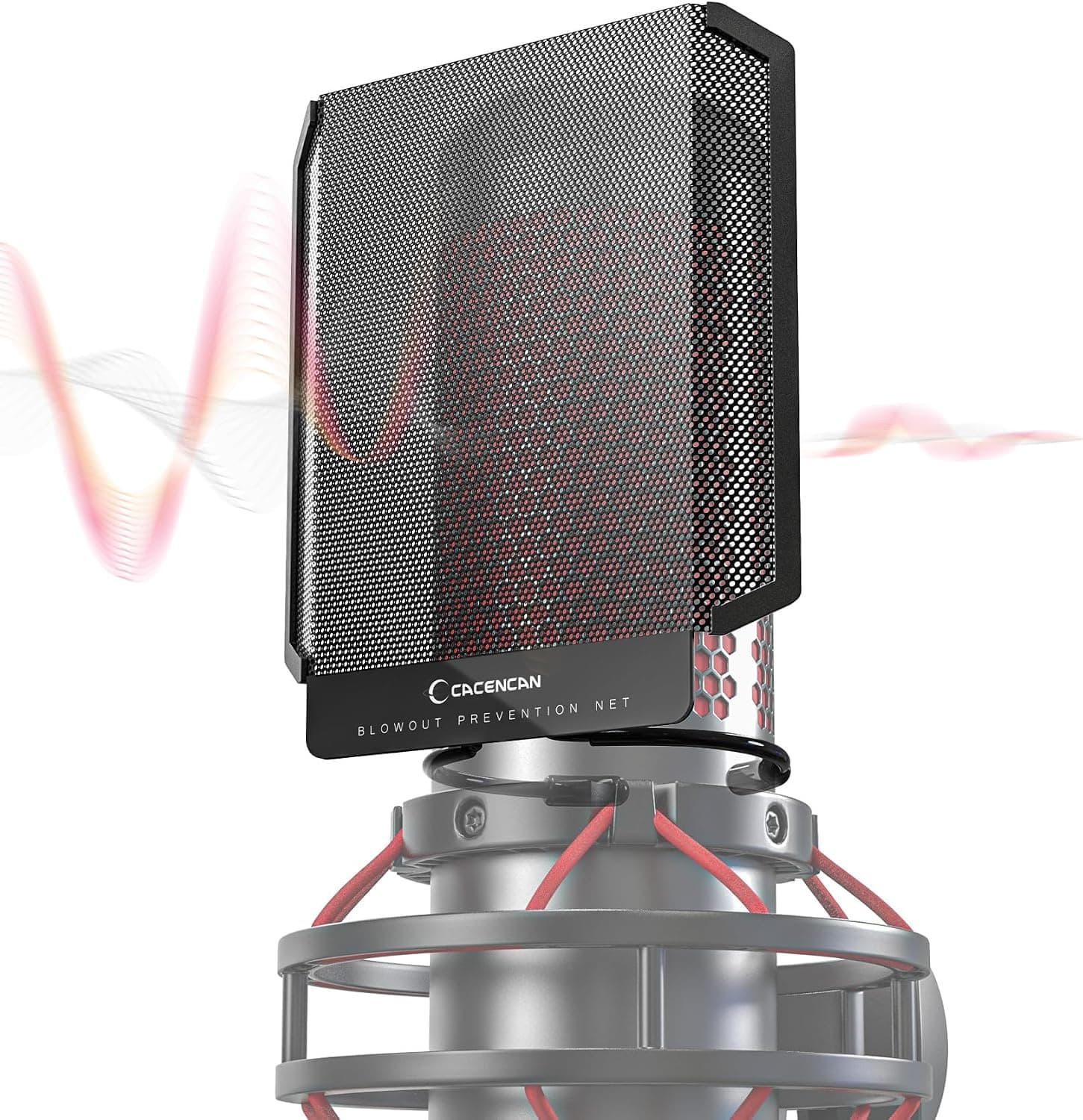 Pop Filter for Microphone with Metal Mesh for 1.57-2.76 inch Mic