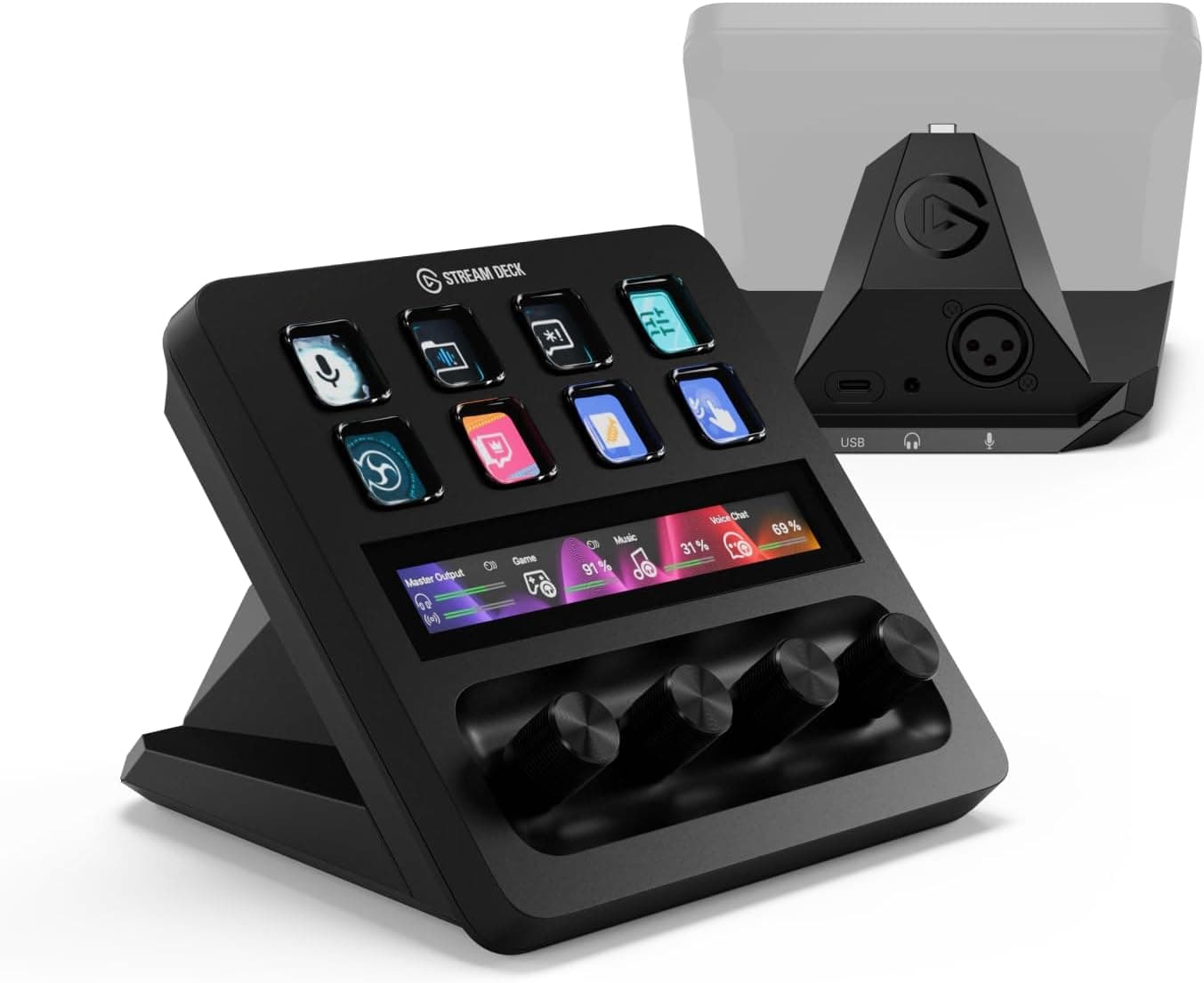 Elgato Stream Deck + XLR Audio Mixer and Controller with Mic Interface