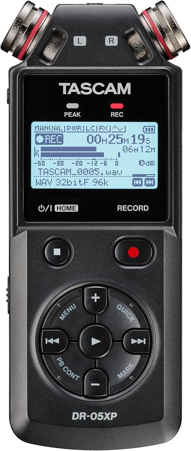 TASCAM DR-05XP 32-Bit Float Portable Handheld Field Recorder and USB-C Audio Interface