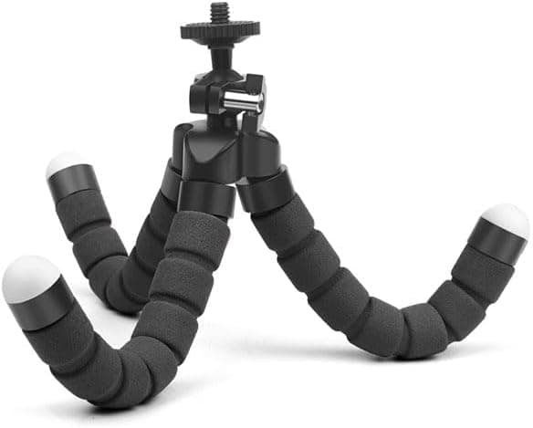 REFLEX CAMERA Flexible Octopus Mini Tripod, Bendable Sponge Grip Stand with 1/4"-20 Screw Mount and 360 Ball Head