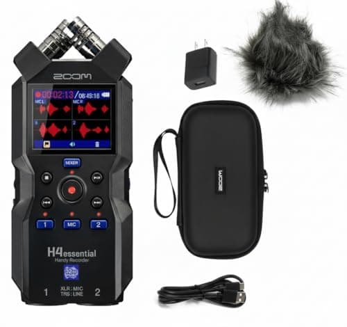 Zoom H4essential 4-Track 32-Bit Float Recorder Bundle with APH-4e Kit
