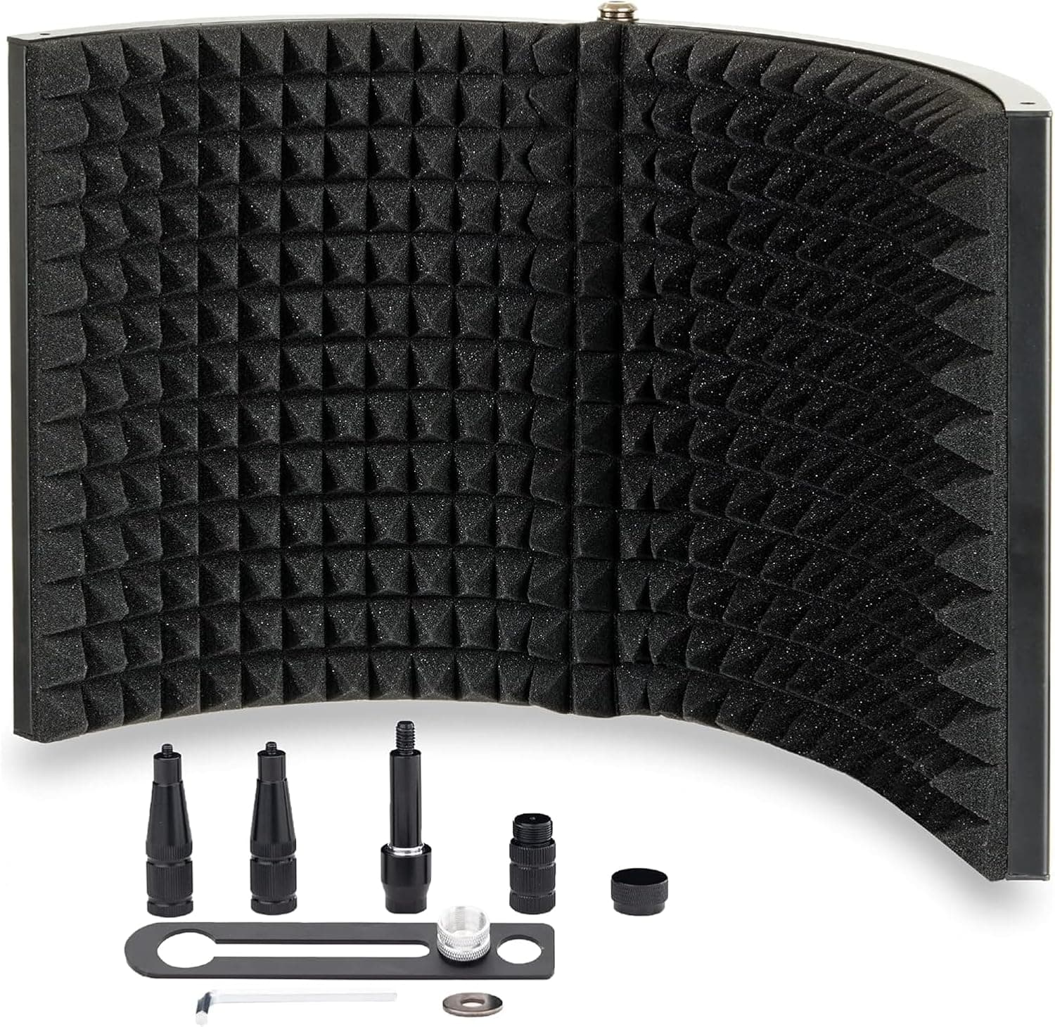 Microphone Isolation Shield, Foldable Reflection Filter for Recording Studio and Broadcasting