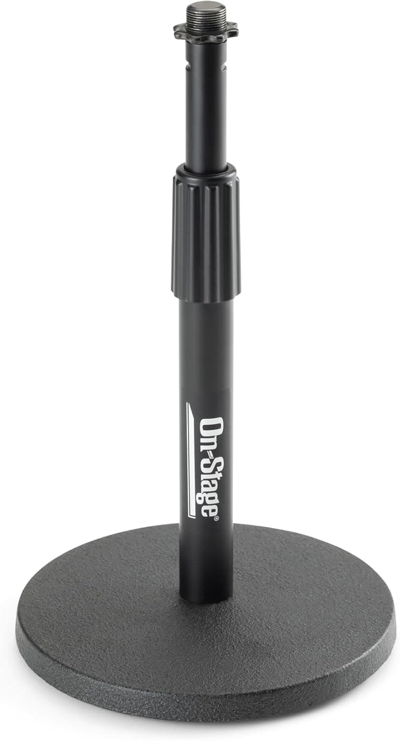 On-Stage DS7200B Adjustable Desktop Mic Stand with Round Weighted Base