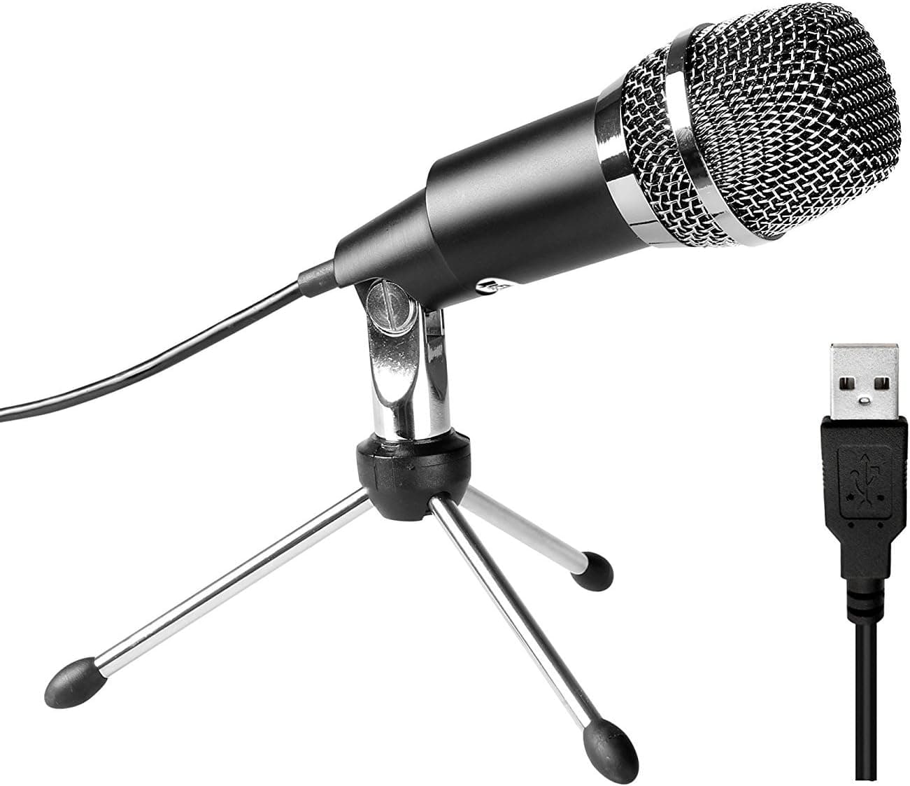 FIFINE K668 Plug and Play USB Condenser Microphone for Windows and Mac