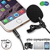 Lavalier Lapel Microphone with Easy Clip On System for Recording, Interview, Podcast