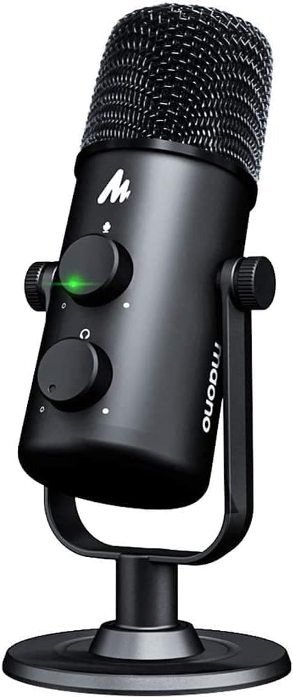 MAONO AU-903 USB Cardioid Condenser Microphone with Mute and Headphone Output