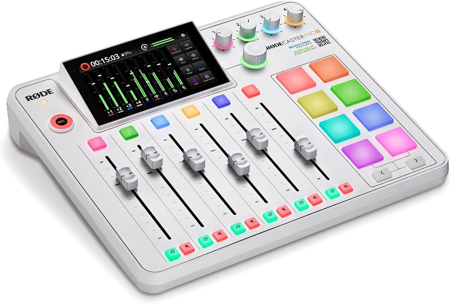 RODE RODECaster Pro II All-in-One Production Solution for Podcasting (White)